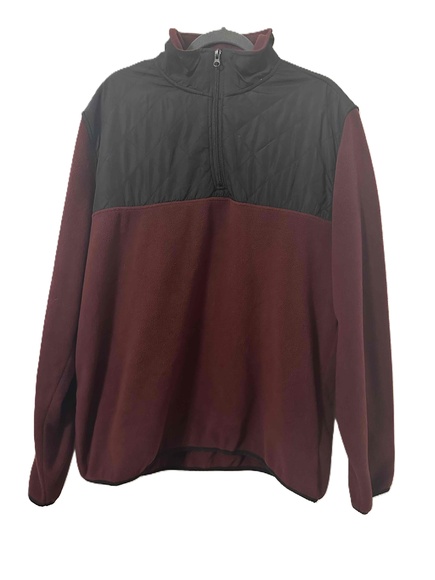 Aeropostale Pullover Unisex Size 2XL Black Red Colorblock Fleece - Picture 8 of 11